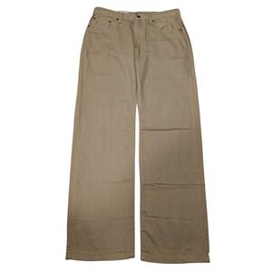 Levi's Middy Straight Pants Womens 28x30 Tan Brown Mid‎ Rise Twill New NWT